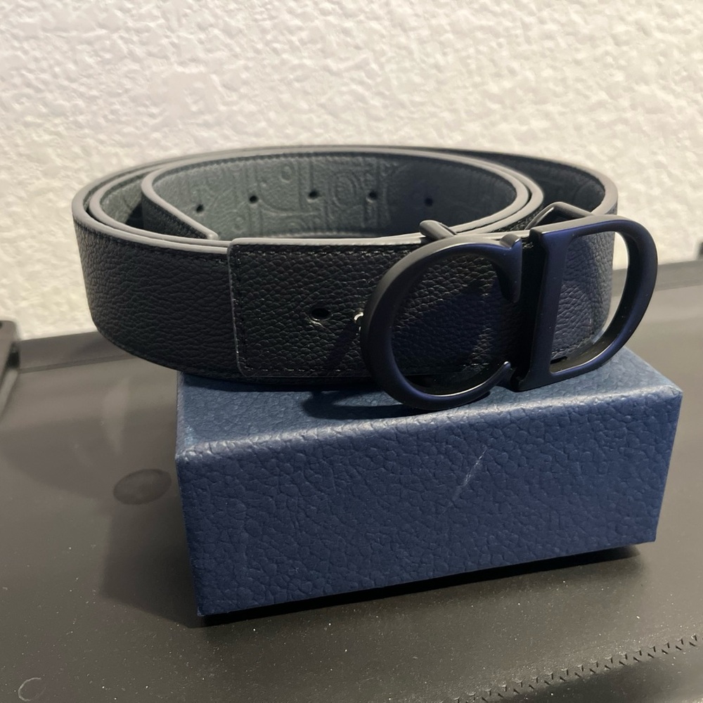 Men's Black Leather Belt (Dior)